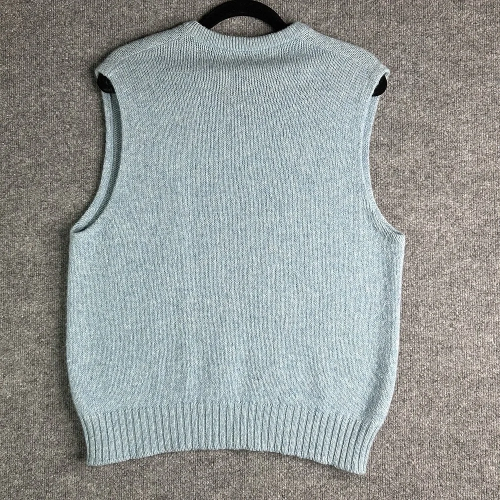 Vintage Jantzen Scotch Tumbler Vest Mens Acrylic Golf Grandpa Size Large‎ Blue